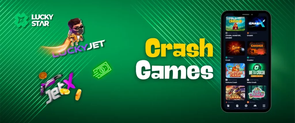 Play Crash Games at LuckyStar Casino and multiply your winnings! Join now!